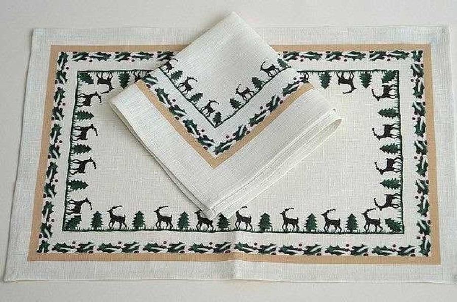 Nicholas Mosse Placemat Reindeer Linen Wholesale