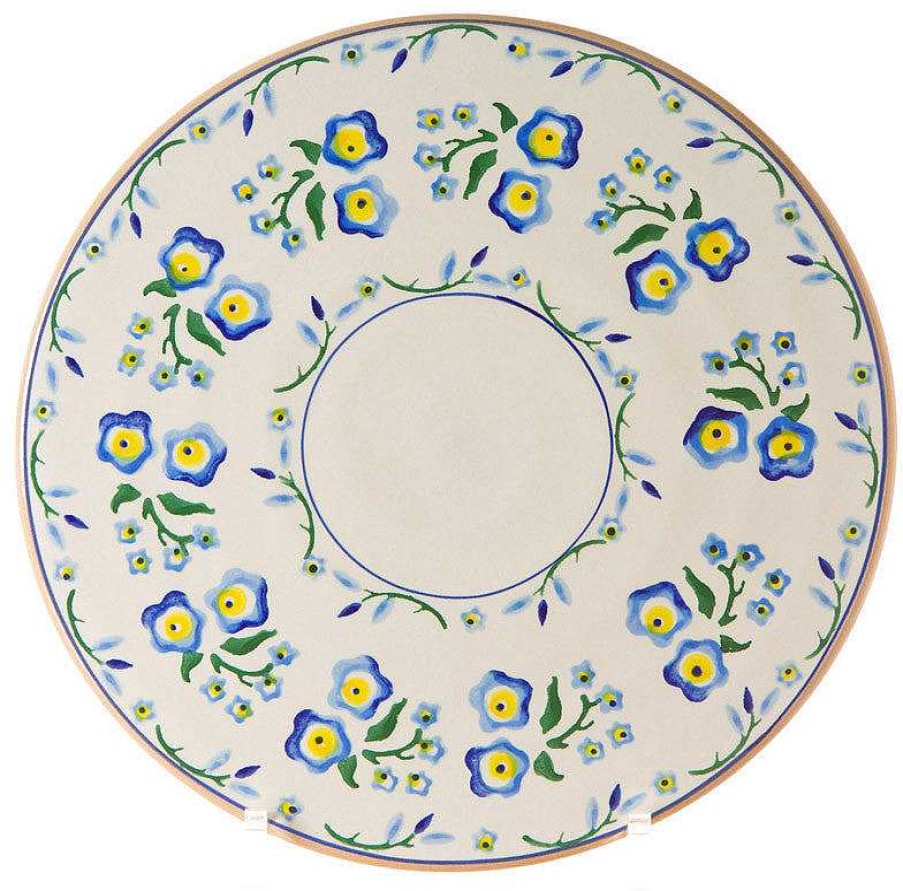 Nicholas Mosse 9" Footed Cake Plate Forget Me Not Hot