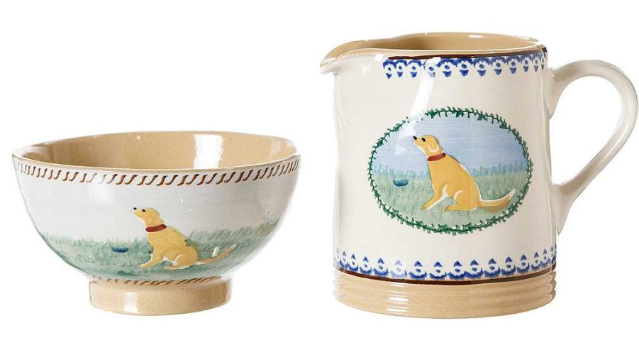 Nicholas Mosse Small Bowl And Small Cylinder Jug Dog Clearance