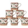 Nicholas Mosse 6 Small Mugs Winter Robin Wholesale