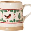 Nicholas Mosse Small Cylinder Jug Winter Robin New