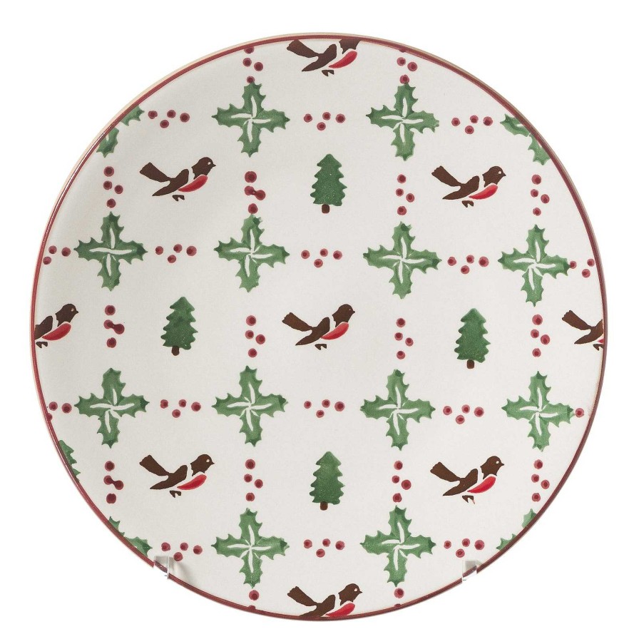 Nicholas Mosse Set Winter Robin Everyday Plate And Tall Mug Clearance