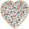 Nicholas Mosse Medium Heart Plate Wild Flower Meadow New