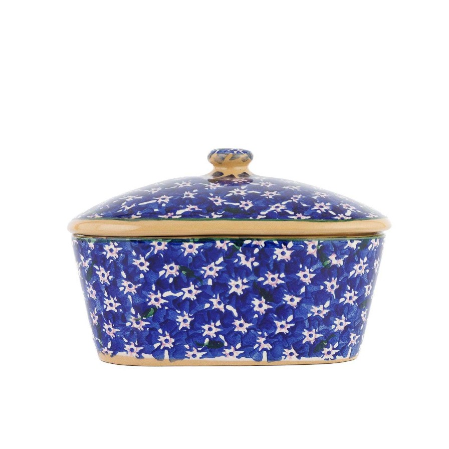 Nicholas Mosse Covered Butterdish Dark Blue Lawn Best