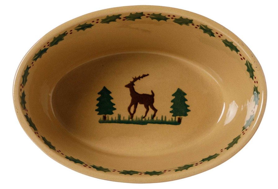 Nicholas Mosse Small Oval Pie Dish Reindeer Wholesale