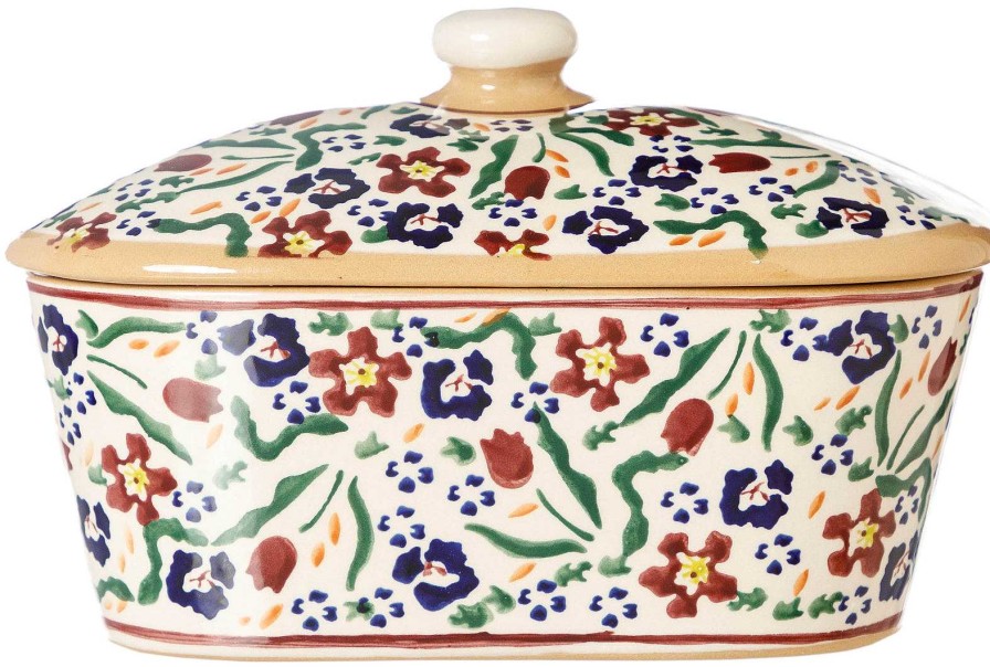 Nicholas Mosse Covered Butterdish Wild Flower Meadow New