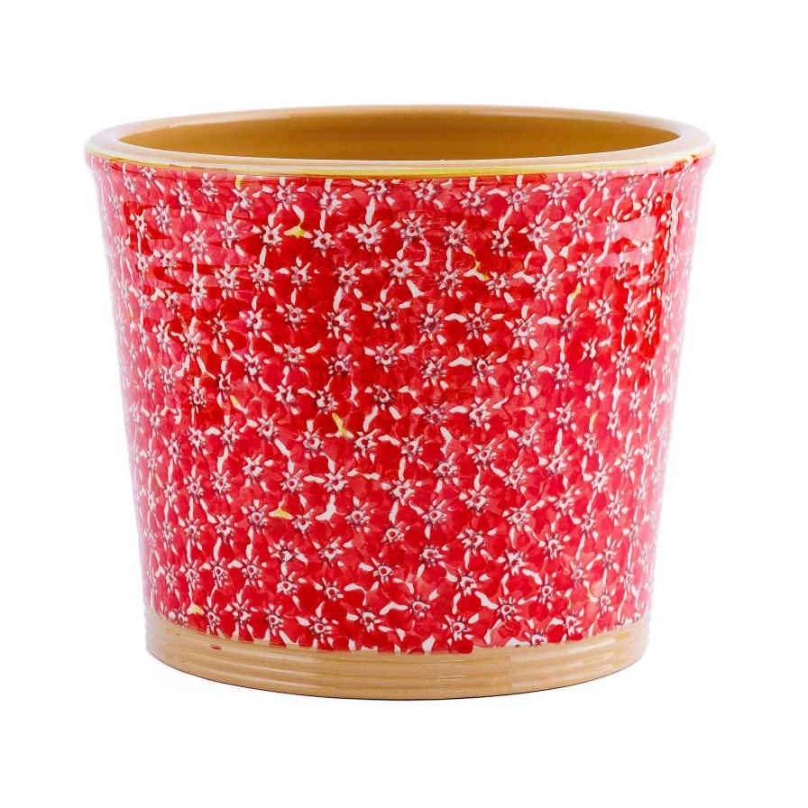 Nicholas Mosse Large Cache Pot Indoor Lawn Red Clearance