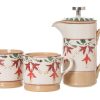 Nicholas Mosse Small Cafetiere & 2 Small Mugs Fuchsia Hot