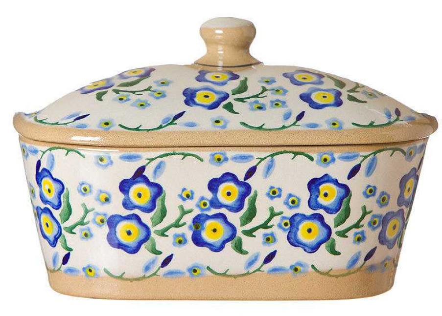 Nicholas Mosse Covered Butterdish Forget Me Not Wholesale