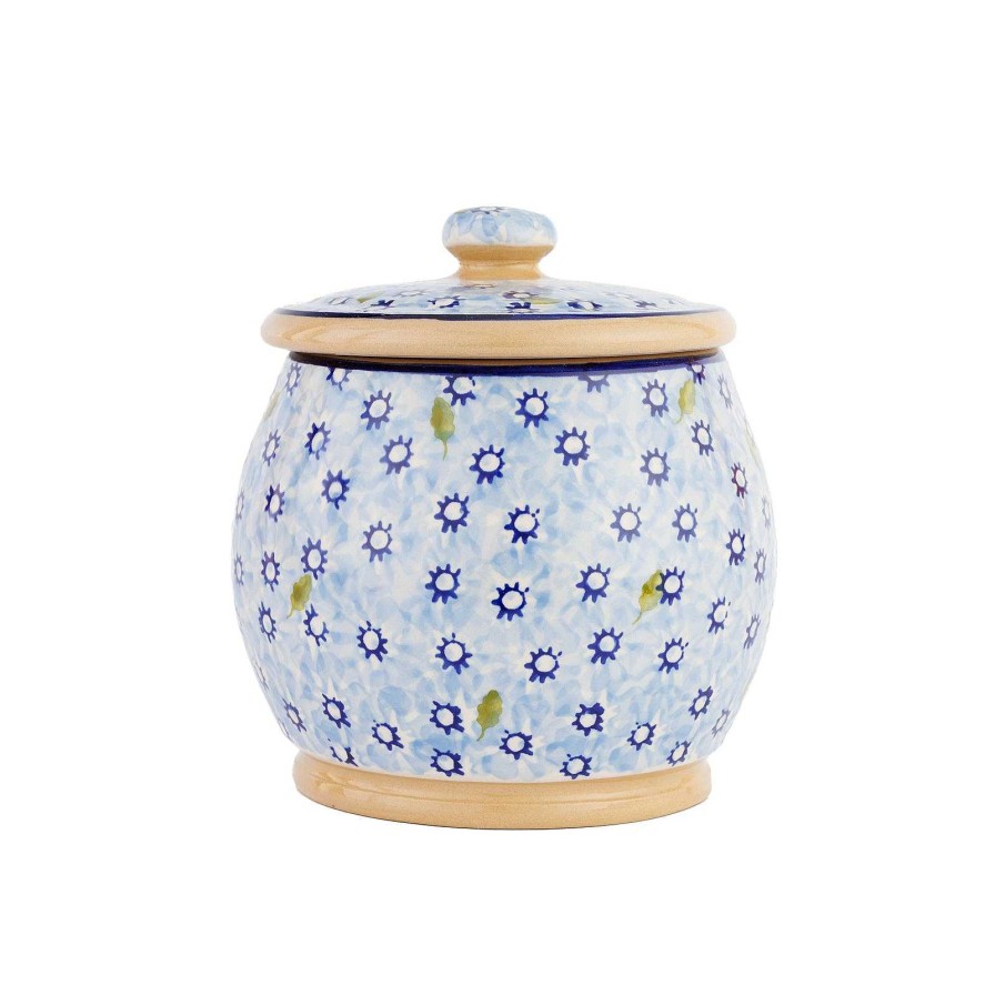 Nicholas Mosse Small Round Lidded Jar Light Blue Lawn Best