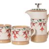 Nicholas Mosse Small Cafetiere & 2 Small Mugs Fuchsia Hot