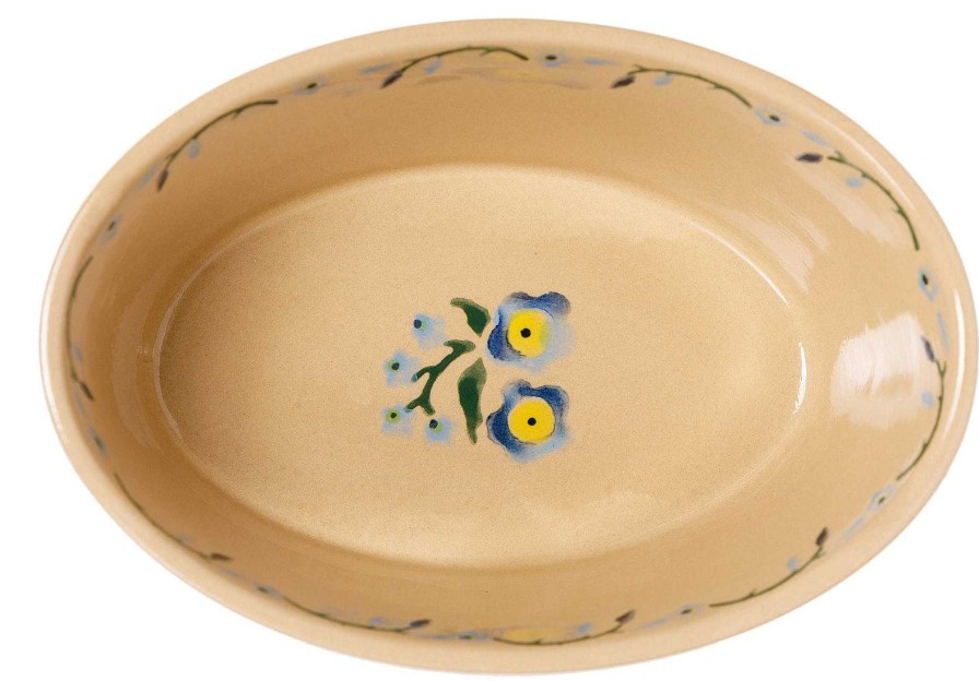 Nicholas Mosse Small Oval Pie Dish Forget Me Not Best