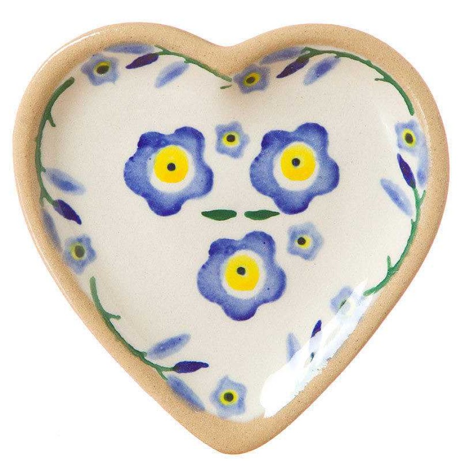 Nicholas Mosse Tiny Heart Plate Forget Me Not Hot