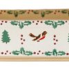 Nicholas Mosse Large Rectangular Oven Dish Winter Robin New