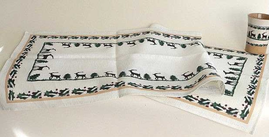 Nicholas Mosse Runner Reindeer Linen New