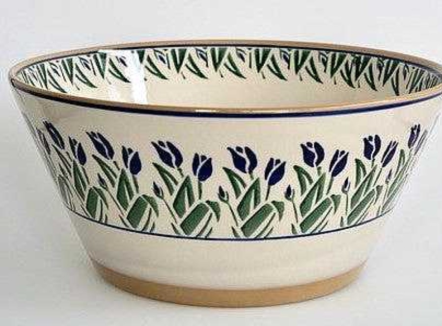 Nicholas Mosse Large Angled Bowl Blue Blooms Hot