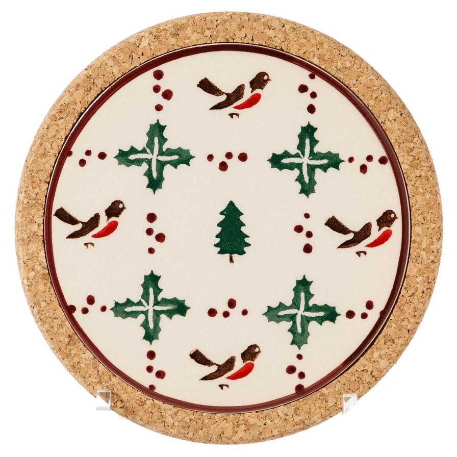 Nicholas Mosse Trivet Round Winter Robin Best