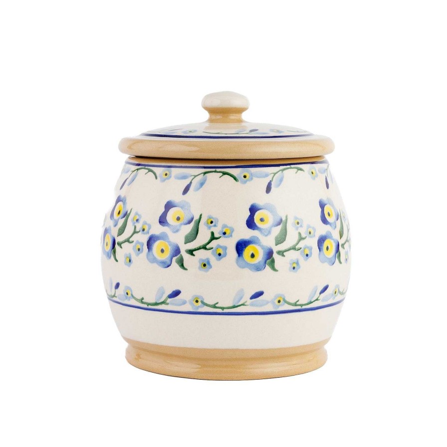 Nicholas Mosse Small Round Lidded Jar Forget Me Not Clearance