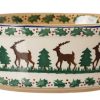 Nicholas Mosse Small Oval Pie Dish Reindeer Clearance