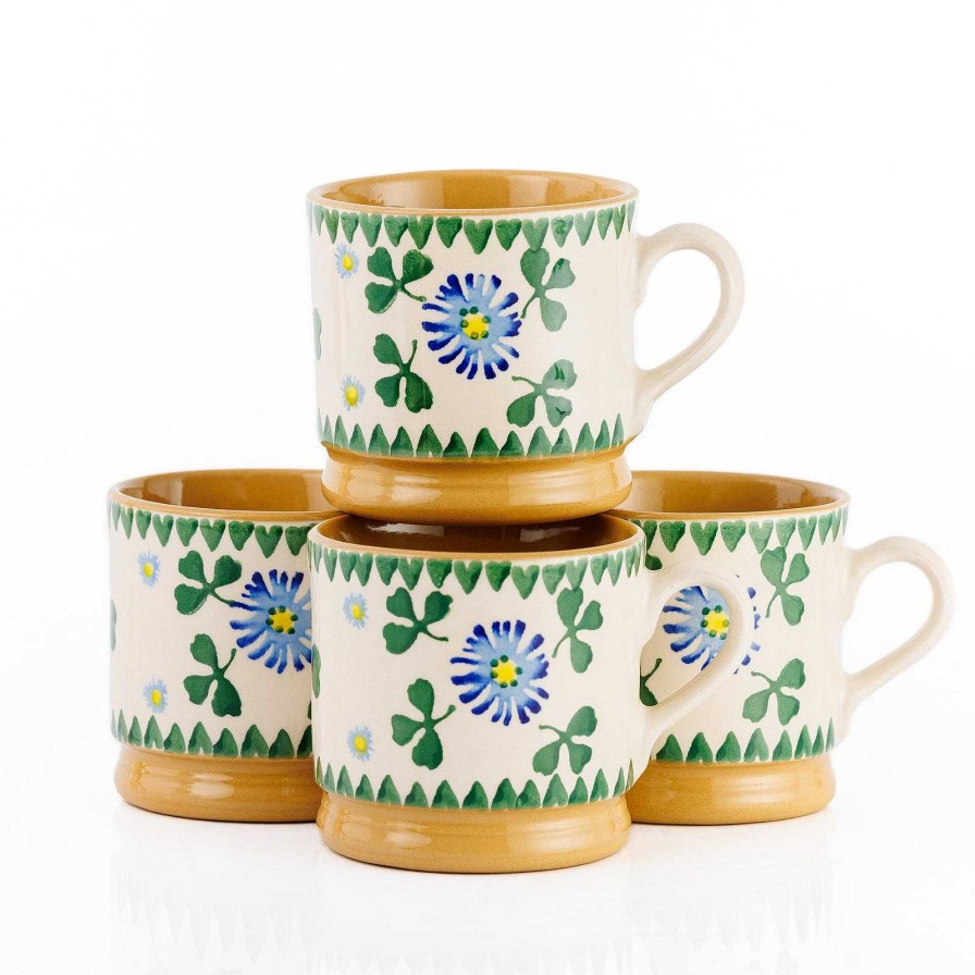 Nicholas Mosse 4 Small Mugs Clover Clearance