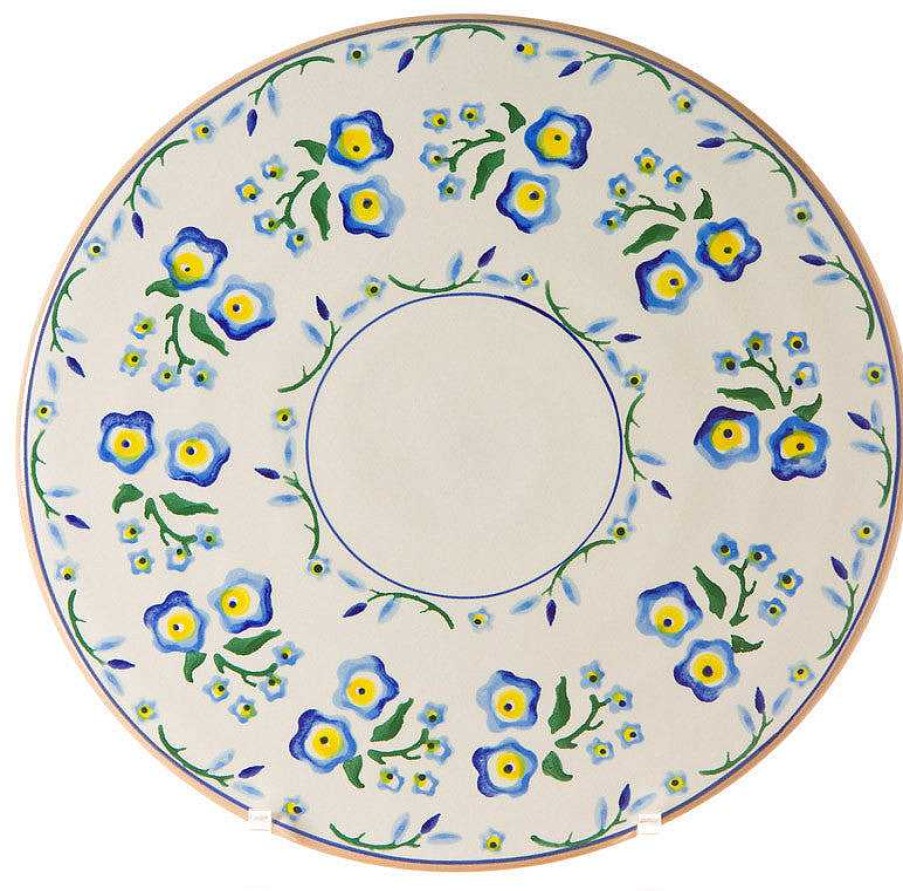 Nicholas Mosse 9" Footed Cake Plate Forget Me Not Best