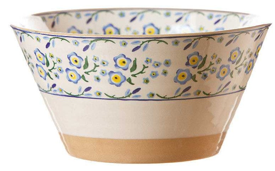 Nicholas Mosse Large Angled Bowl Forget Me Not Clearance