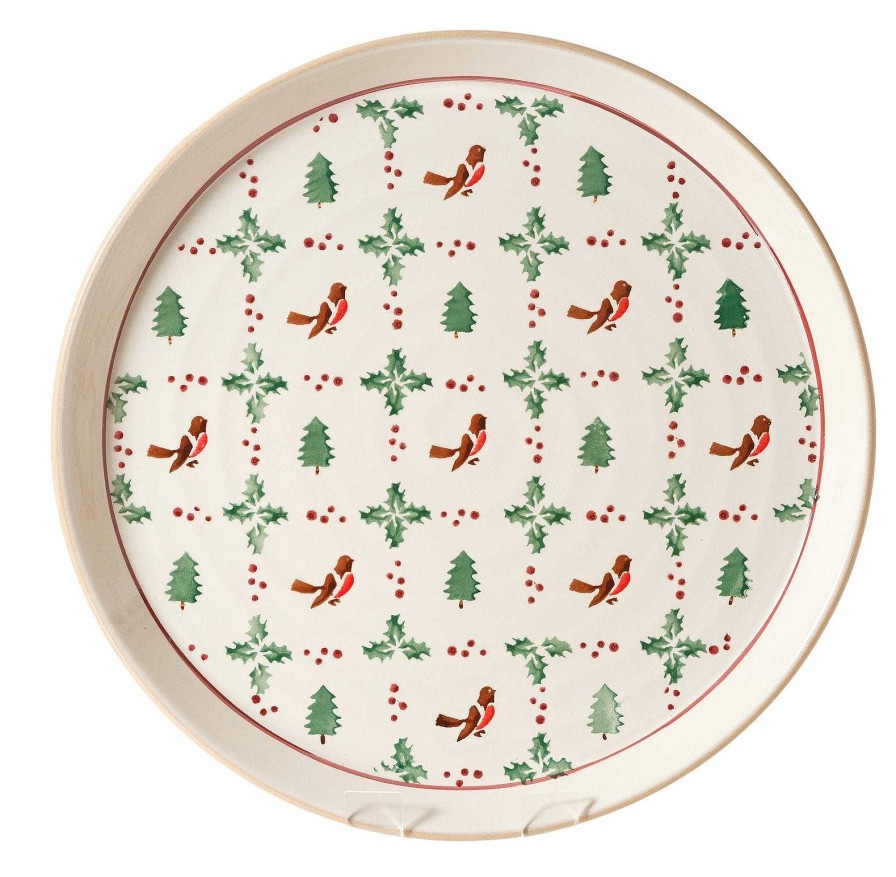 Nicholas Mosse Presentation Platter Winter Robin Clearance