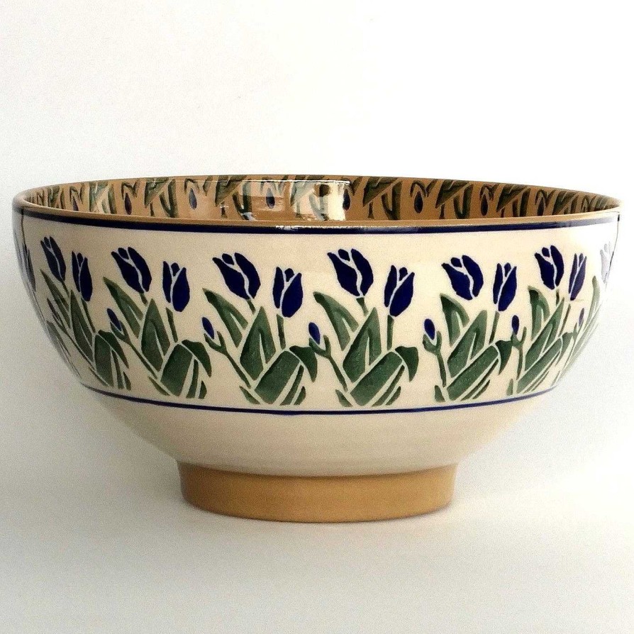 Nicholas Mosse Large Bowl Blue Blooms Wholesale