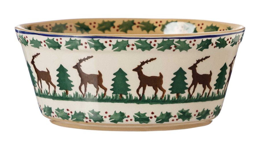 Nicholas Mosse Small Oval Pie Dish Reindeer Wholesale