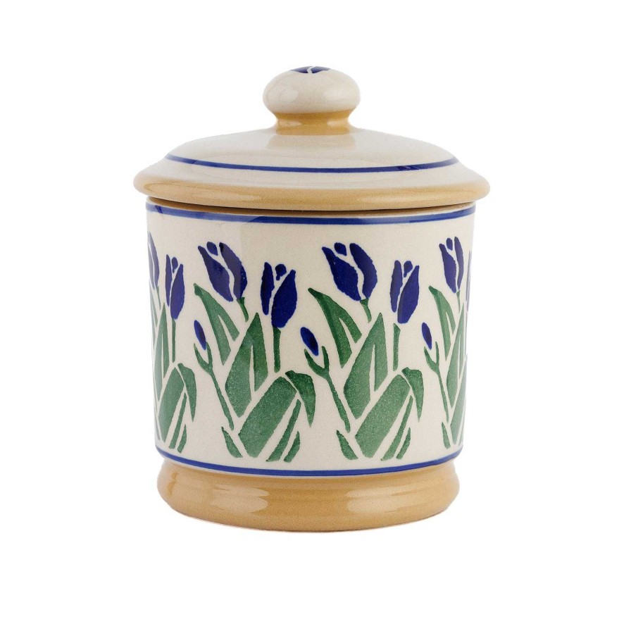 Nicholas Mosse Lidded Sugar Bowl Blue Blooms Clearance