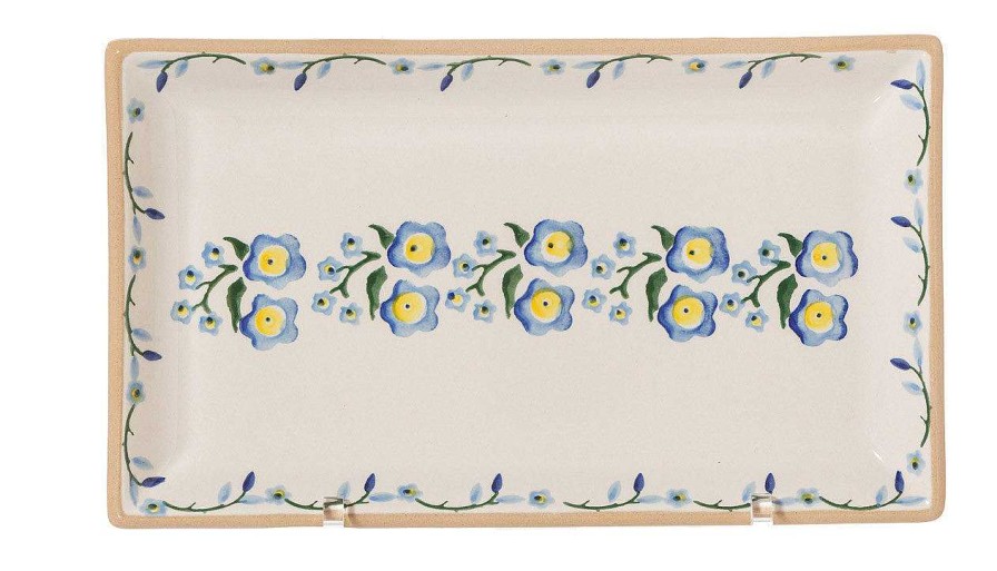 Nicholas Mosse Medium Rectangle Plate Forget Me Not Best