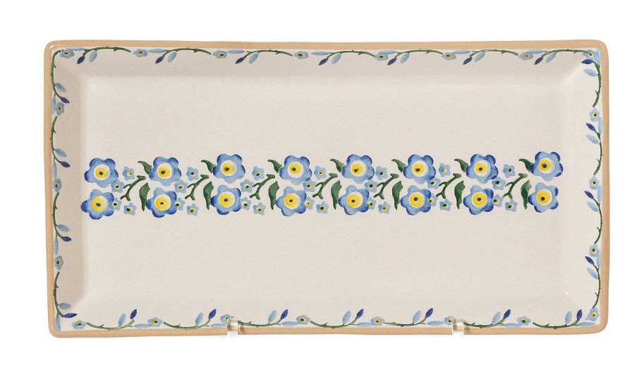 Nicholas Mosse Large Rectangle Plate Forget Me Not Wholesale