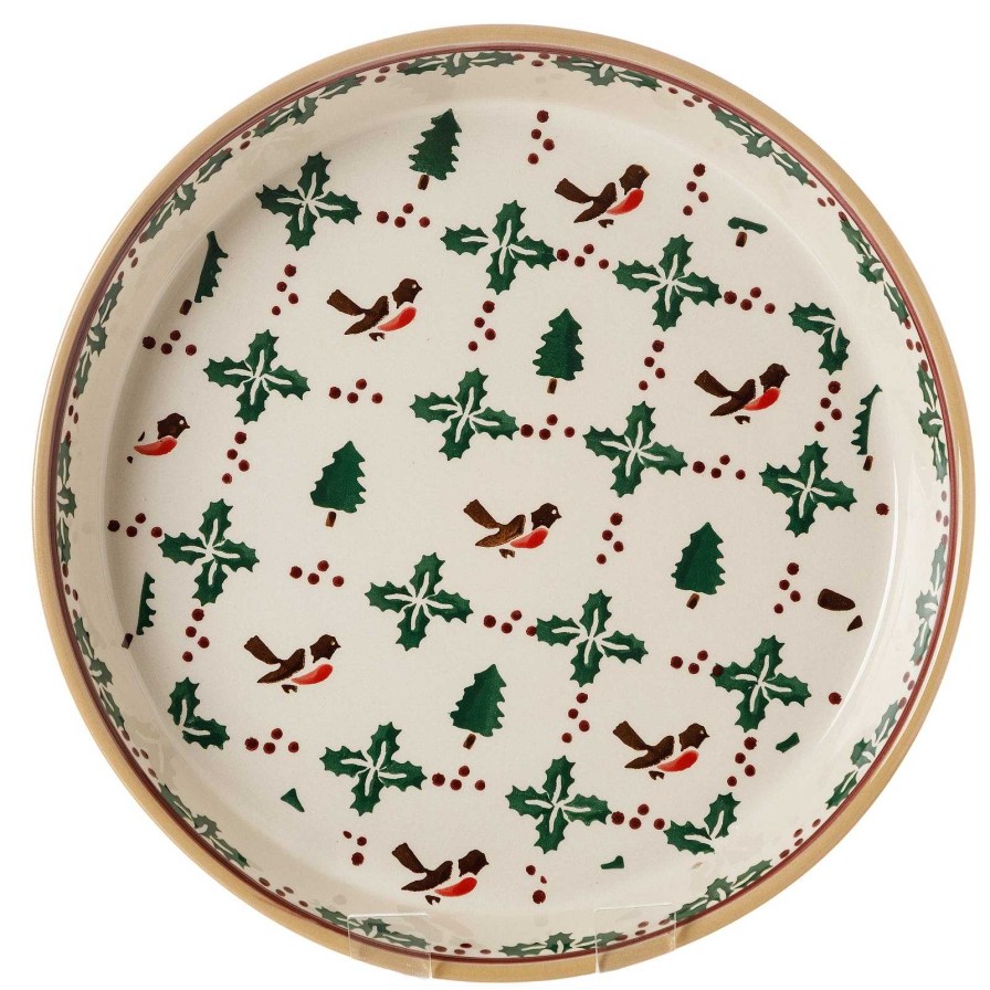 Nicholas Mosse Large Quiche Dish Winter Robin Best