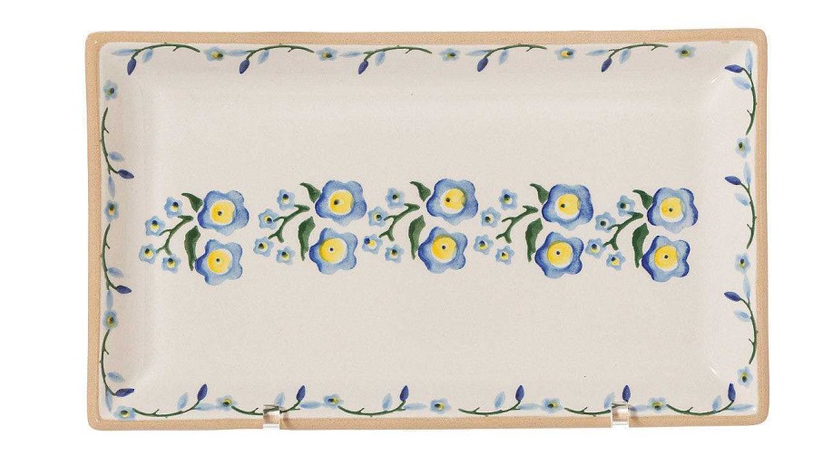 Nicholas Mosse Medium Rectangle Plate Forget Me Not Best