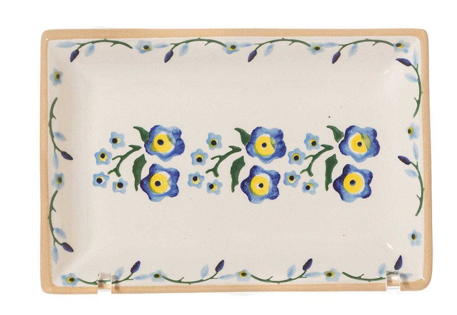 Nicholas Mosse Small Rectangle Plate Forget Me Not Best