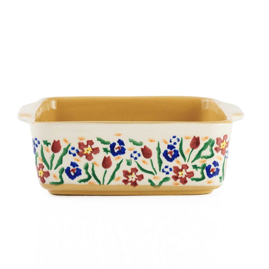 Nicholas Mosse Small Square Oven Dish Wild Flower Meadow Wholesale