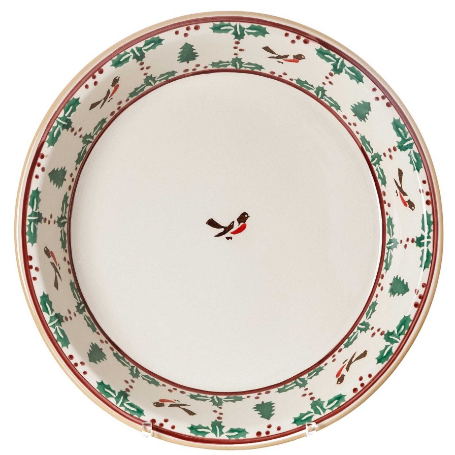 Nicholas Mosse Classic Pie Dish Winter Robin Wholesale