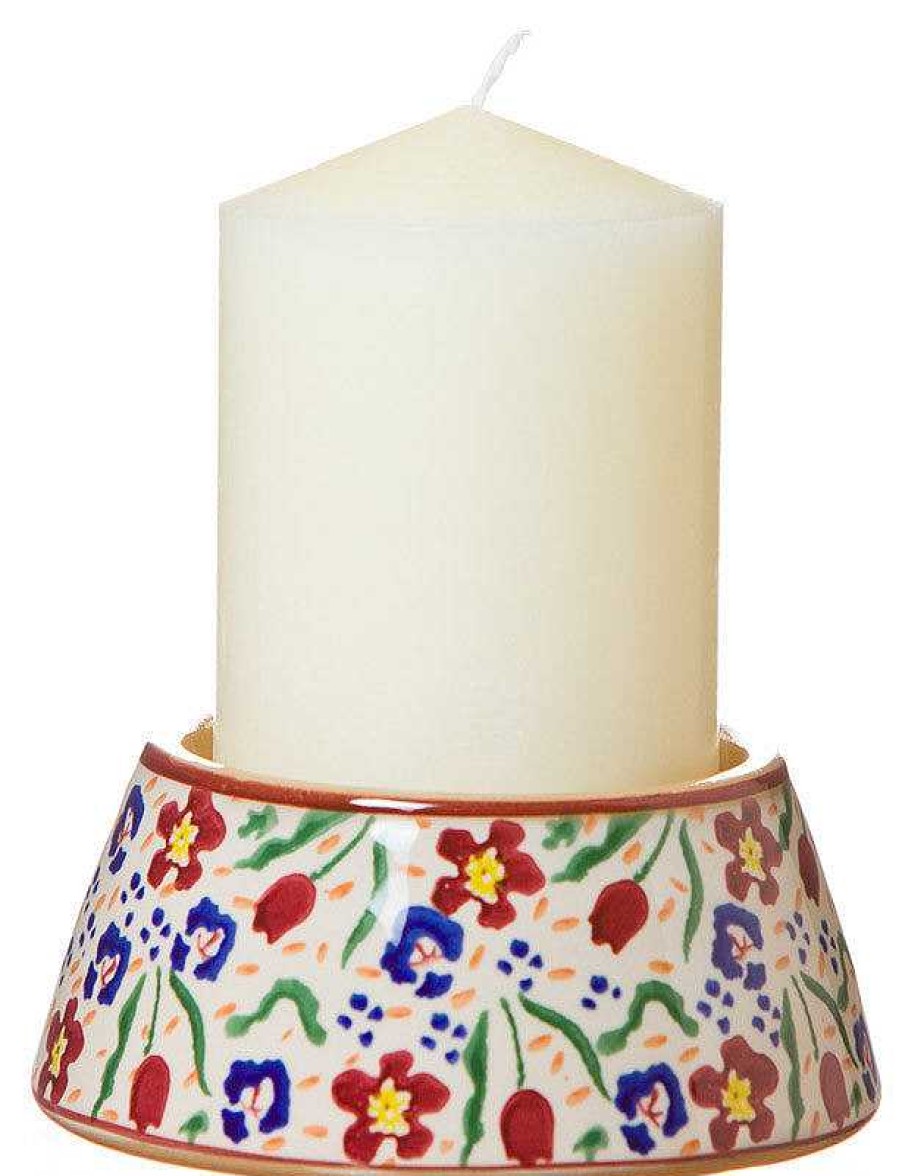 Nicholas Mosse Reverse Candlestick And Candle Wild Flower Meadow New