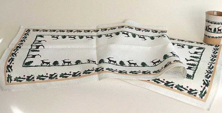 Nicholas Mosse Runner Reindeer Linen Clearance