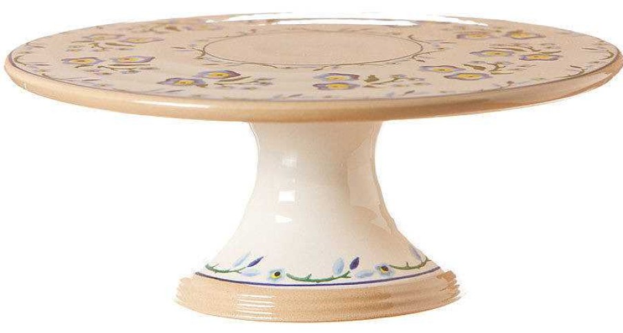 Nicholas Mosse 9" Footed Cake Plate Forget Me Not Online