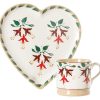 Nicholas Mosse Medium Heart Plate And Small Mug Fuchsia Wholesale