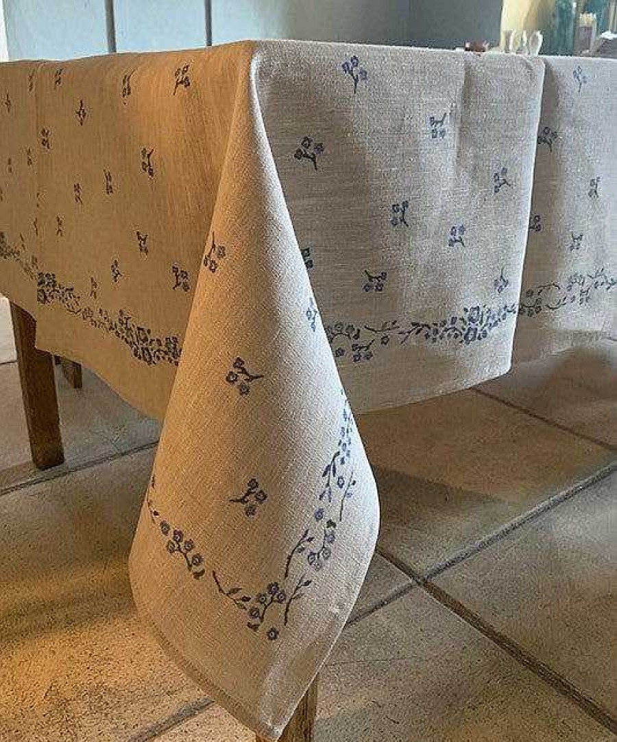 Nicholas Mosse Tablecloth Forget Me Not Linen 55 X 99 Hot