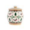 Nicholas Mosse Small Round Lidded Jar Winter Robin New