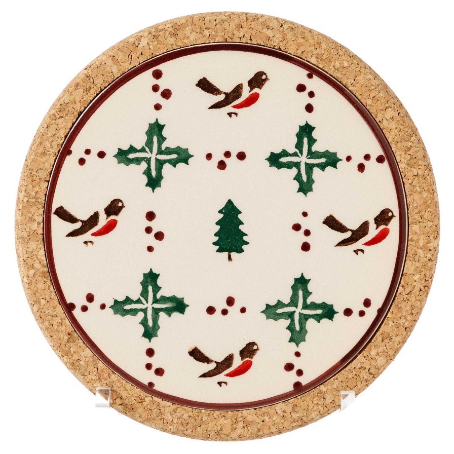 Nicholas Mosse Trivet Round Winter Robin New