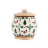 Nicholas Mosse Small Round Lidded Jar Winter Robin Hot