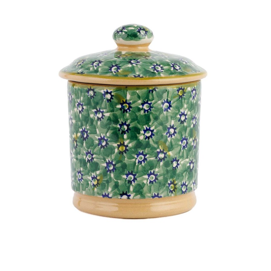 Nicholas Mosse Lidded Sugar Bowl Lawn Green Clearance