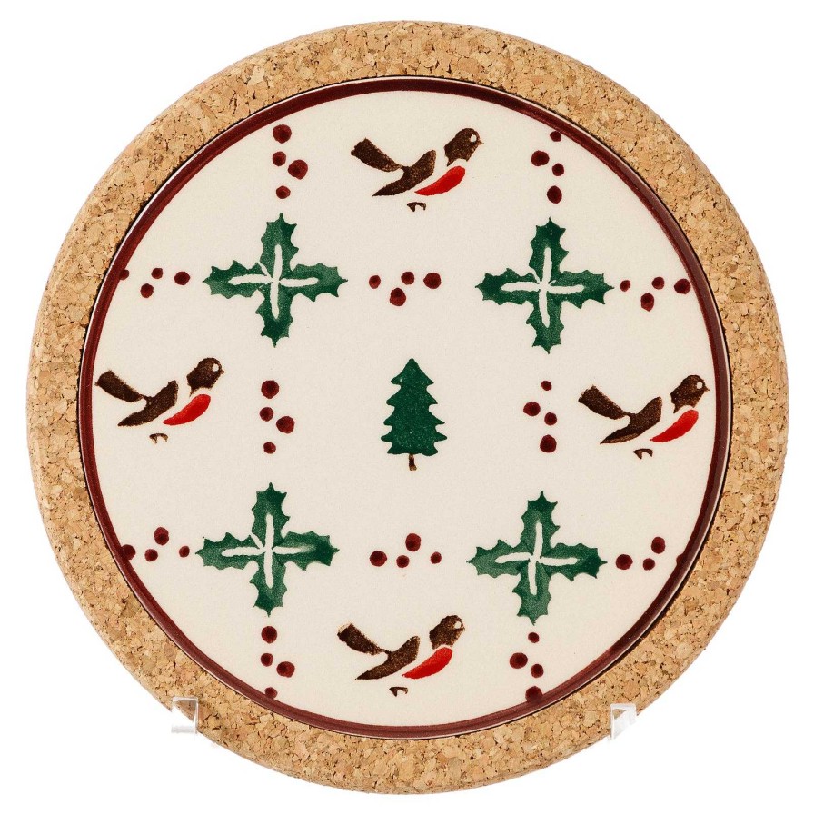 Nicholas Mosse Trivet Round Winter Robin New